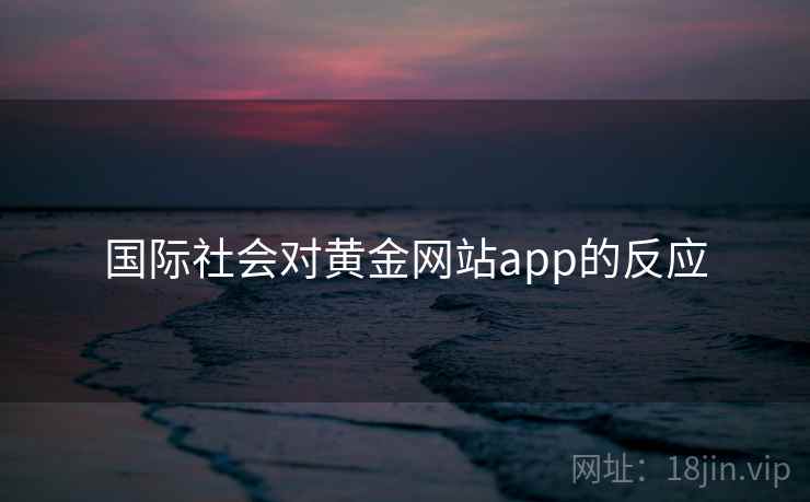 国际社会对黄金网站app的反应  第2张